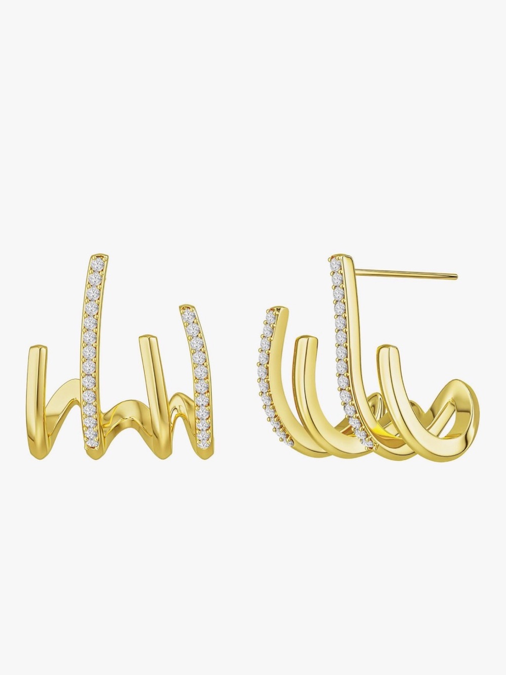 Claw Earrings-14k Gold Plated/Sterling Silver